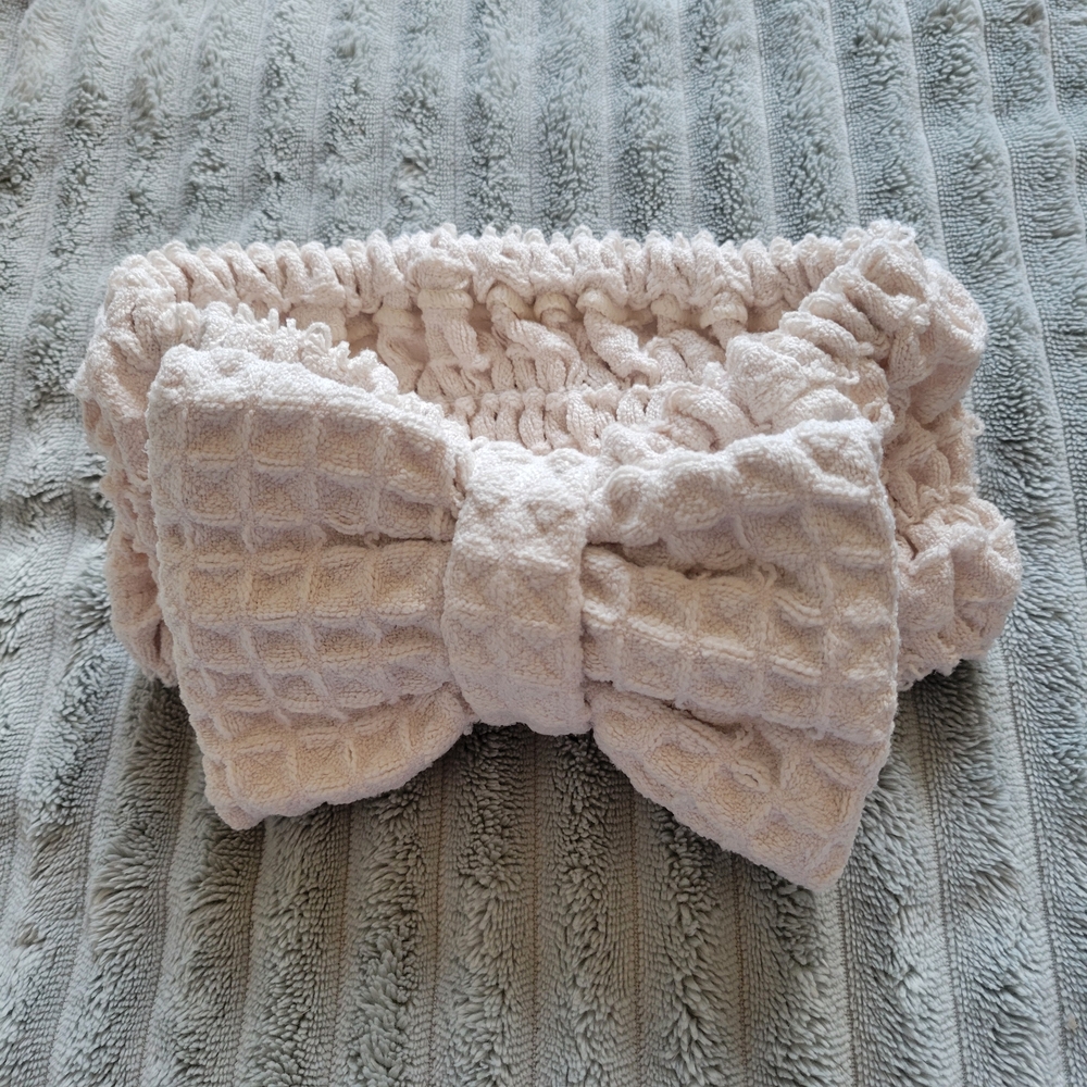 Waffle Knit Bow Headband